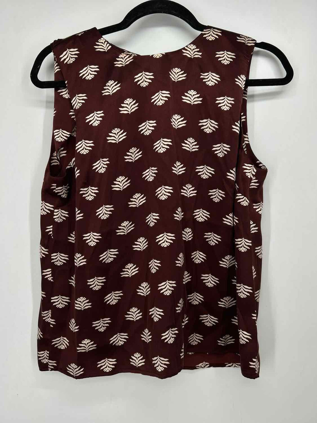 Joie Size M Brown & White Silk Sleeveless