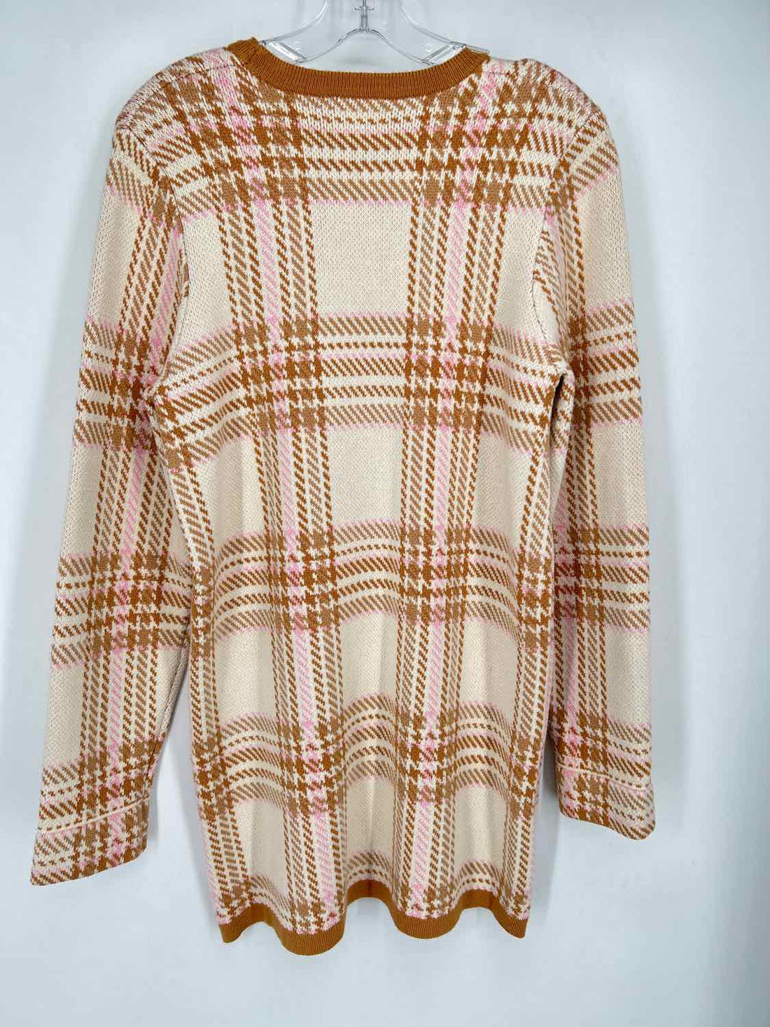 Show Me Your Mumu Size L Cream Print Sweater Long Sleeve Dress