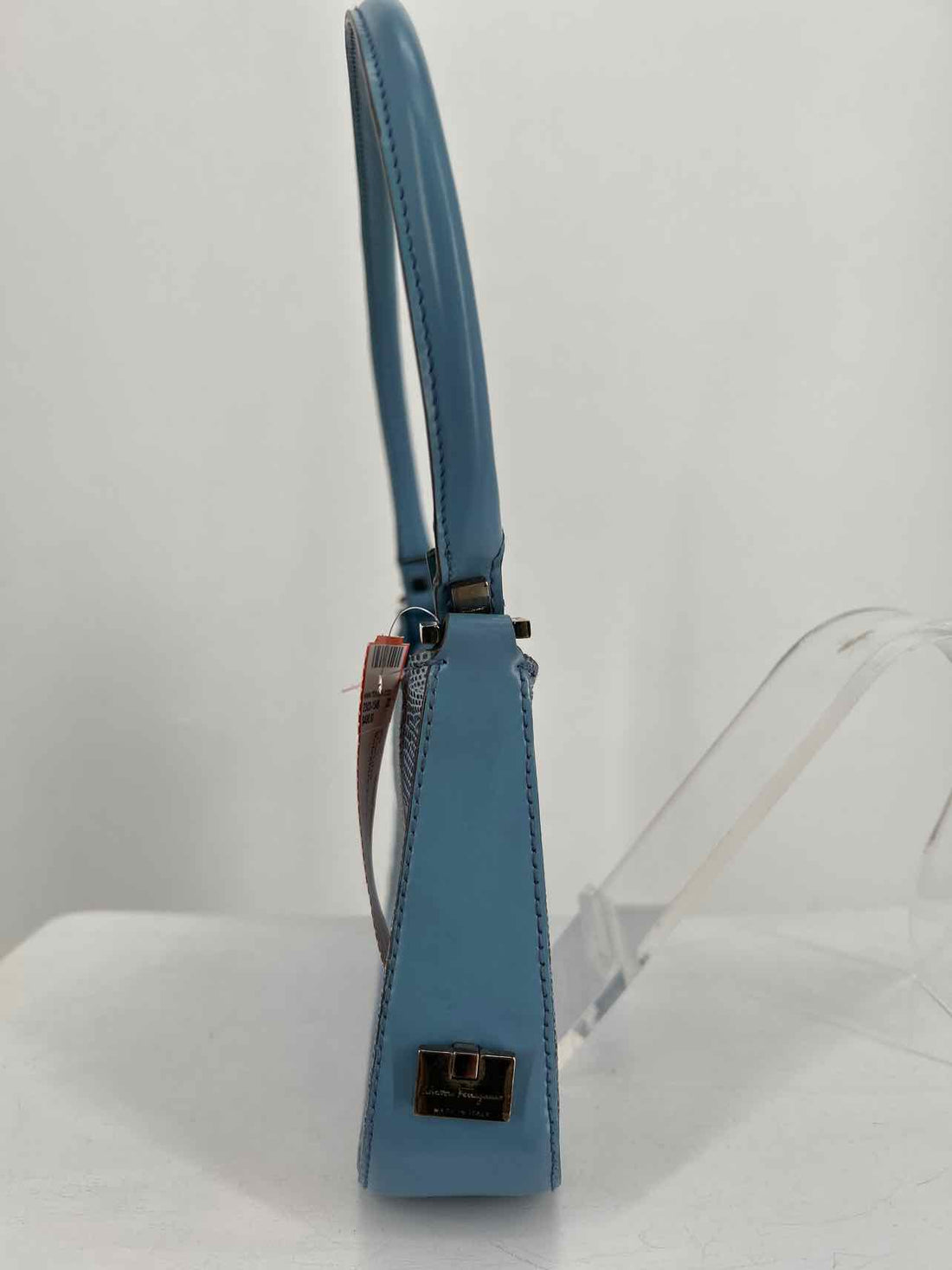 Salvatore Ferragamo VINATGE Y2K 2pc Set Blue Lizard Leather Purse