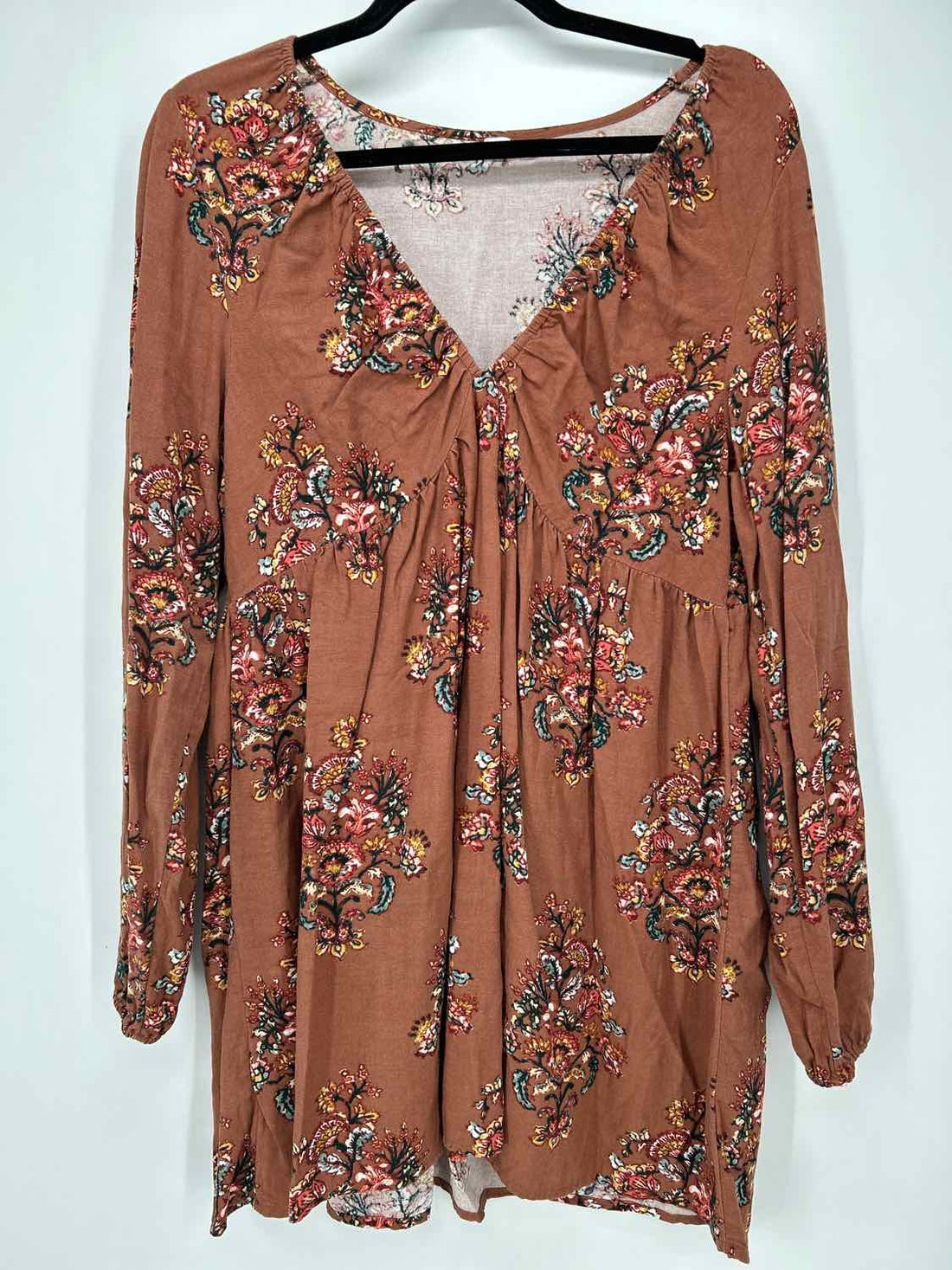 Oneil Size L Brown Floral Dress