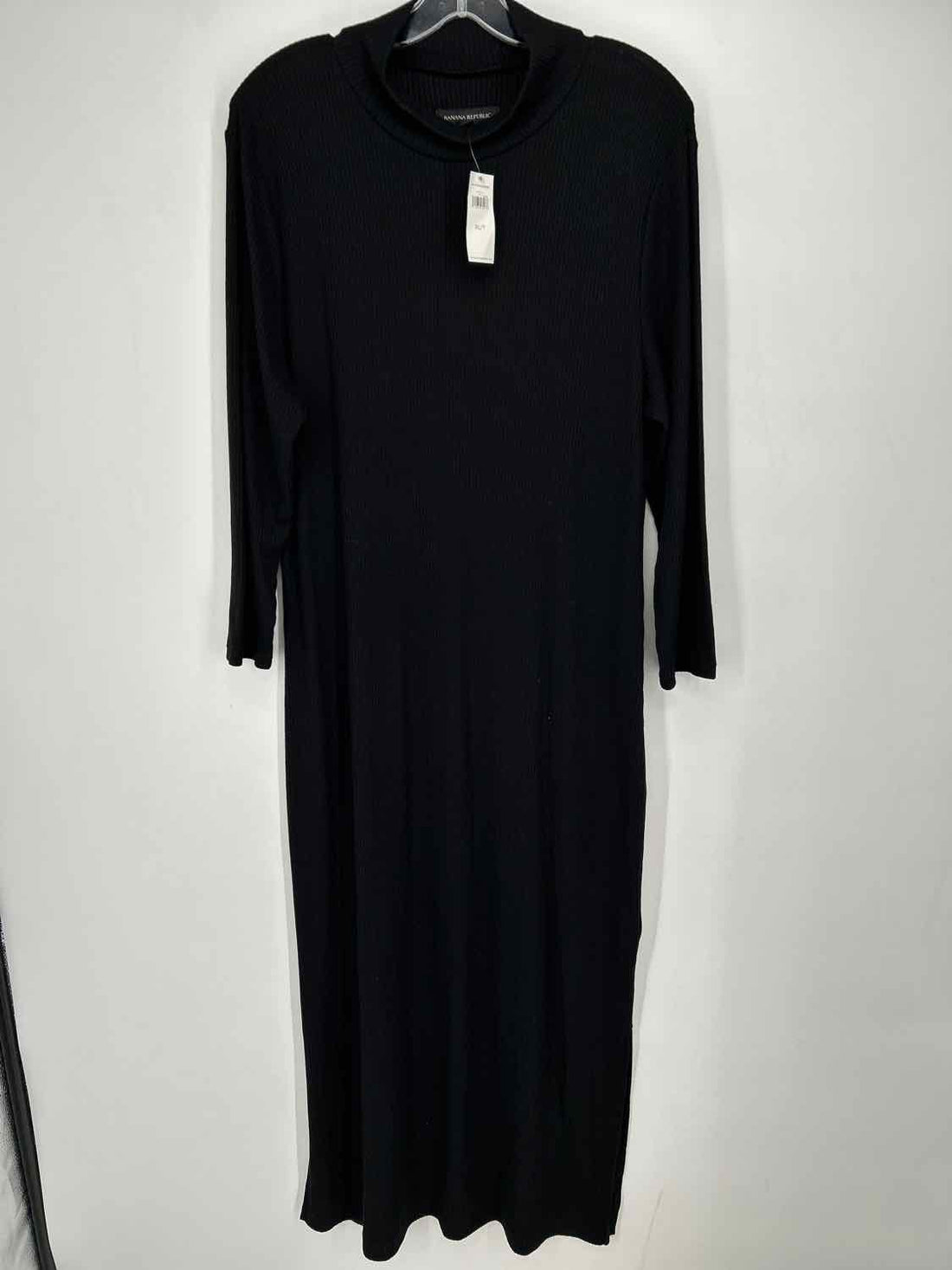 Banana Republic Size XL Tall Black Ribbed NWT Dress