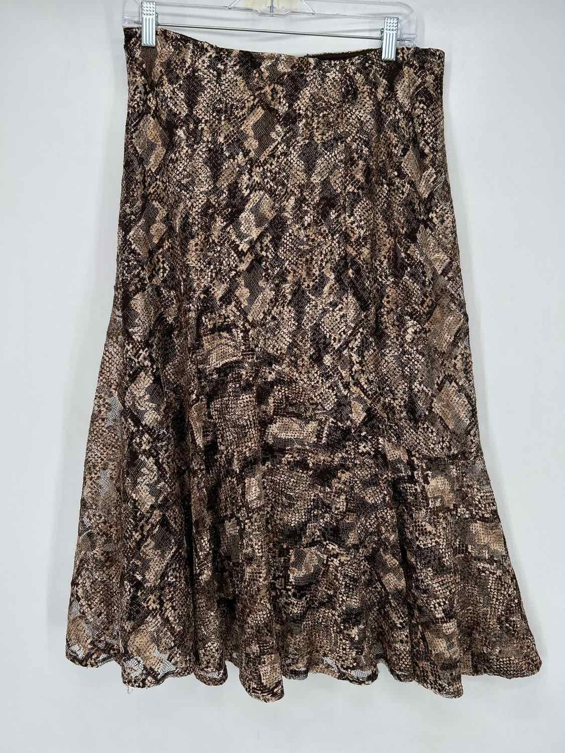 Andre Oliver Size 6 Brown Print Skirts