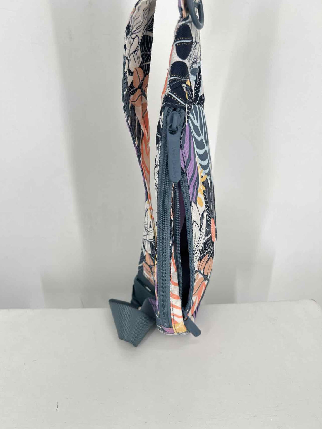 Vera Bradley Gray Multi Color Floral Canvas Excellent Condition Crossbody