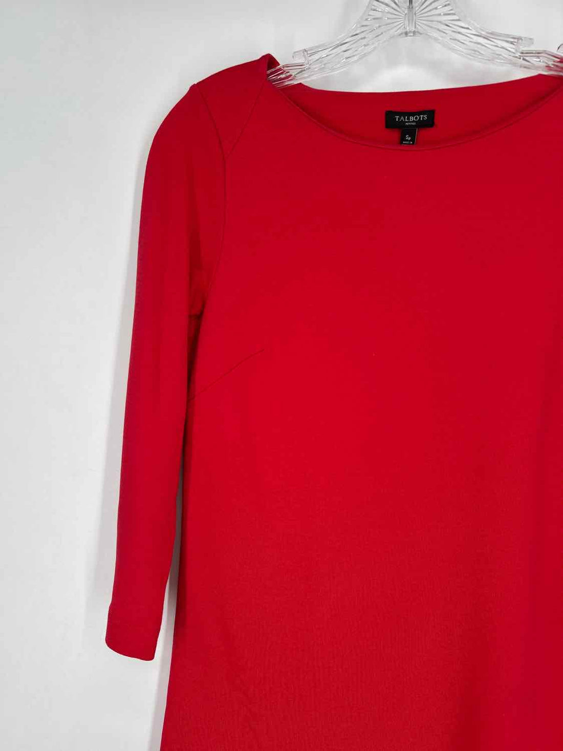 Talbots Size SP Red Long Sleeve Dress