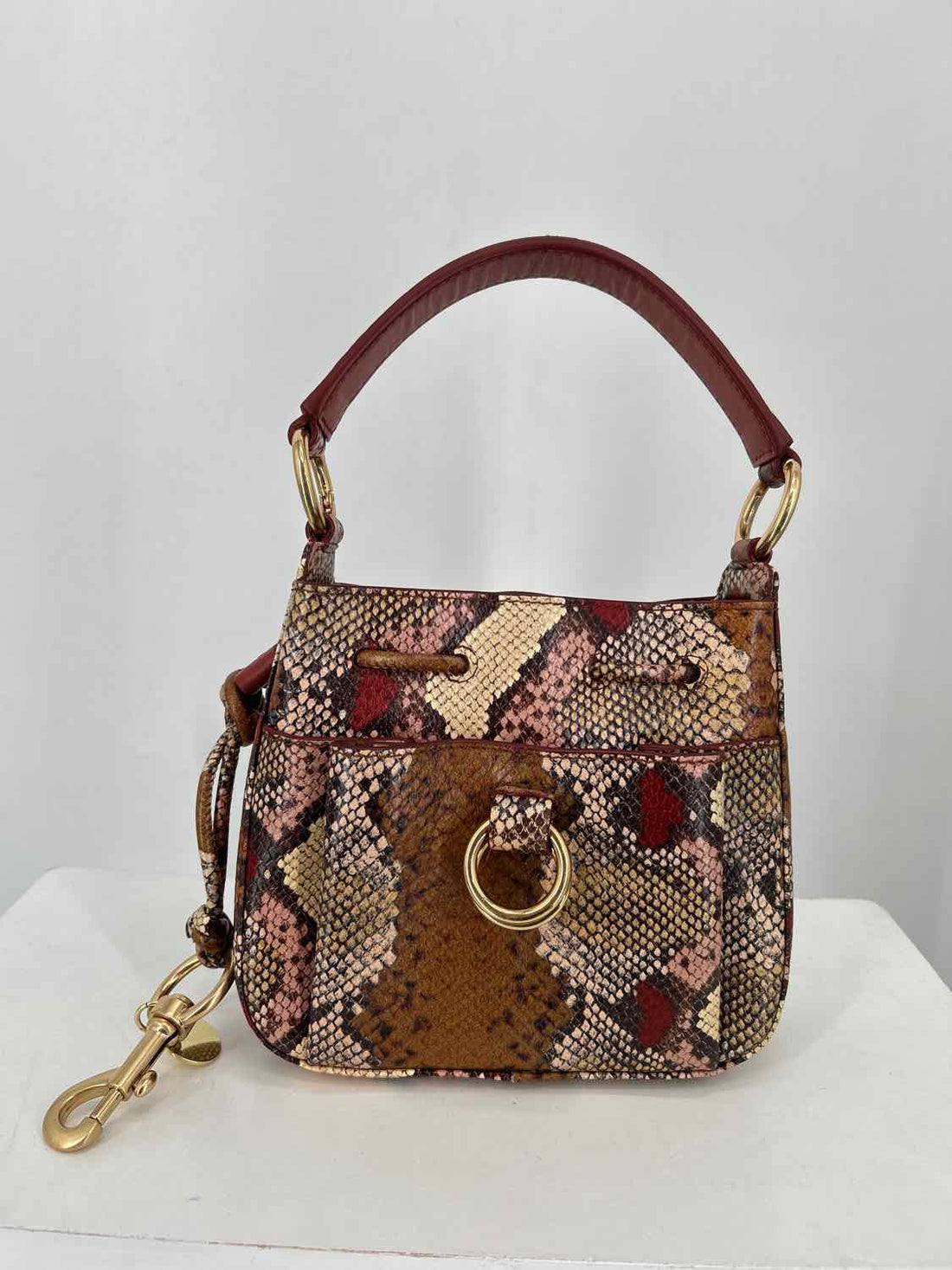 See By Chloe Cream & Red Leather Crossbody