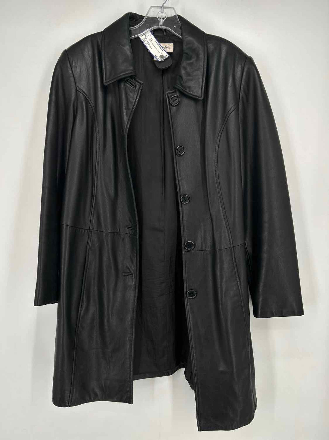 Preston & York Size M Black Lamb leather Coat