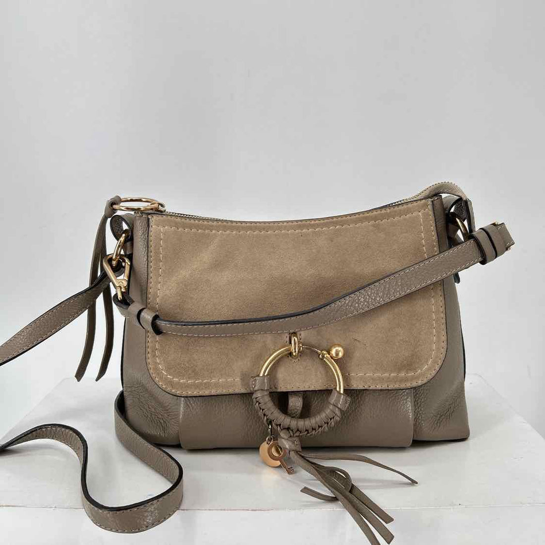 See By Chloe Taupe Genuine Leather Pre Owned Satchel