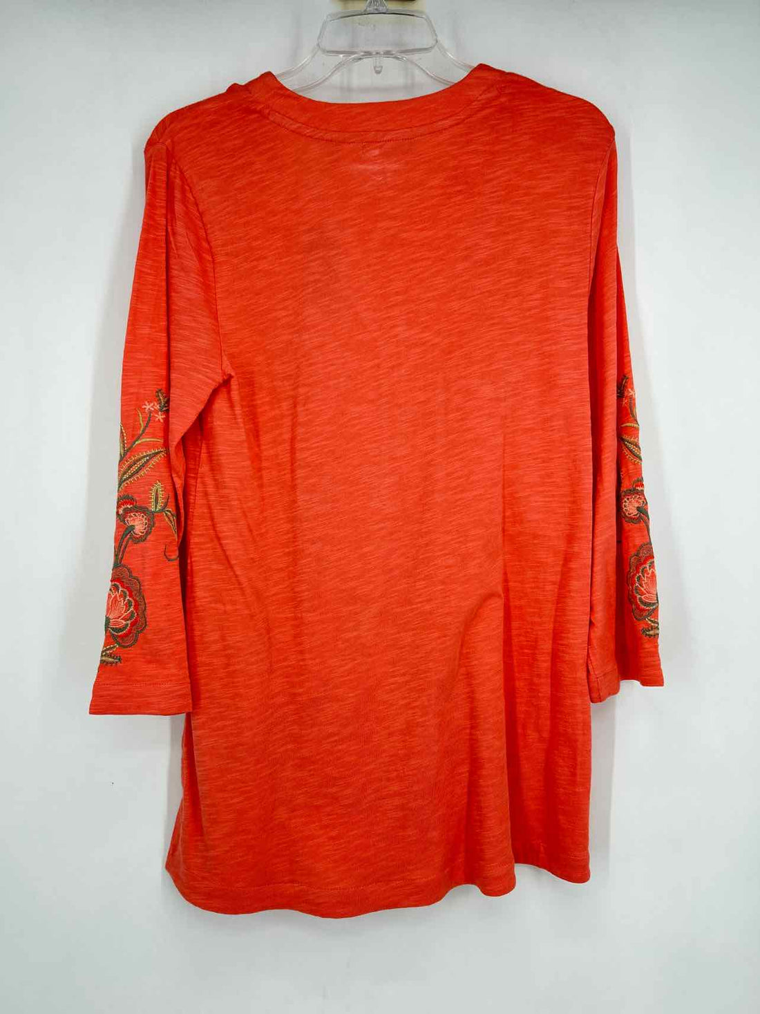 Soft Surroundings Size S Peach Embroidered New Long Sleeve
