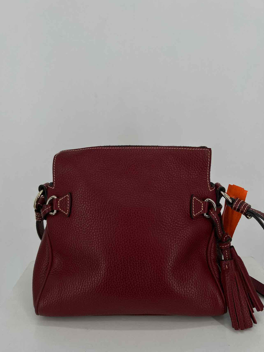 Dooney & Bourke Dark Red Pebbled Leather Pre Owned Shoulder