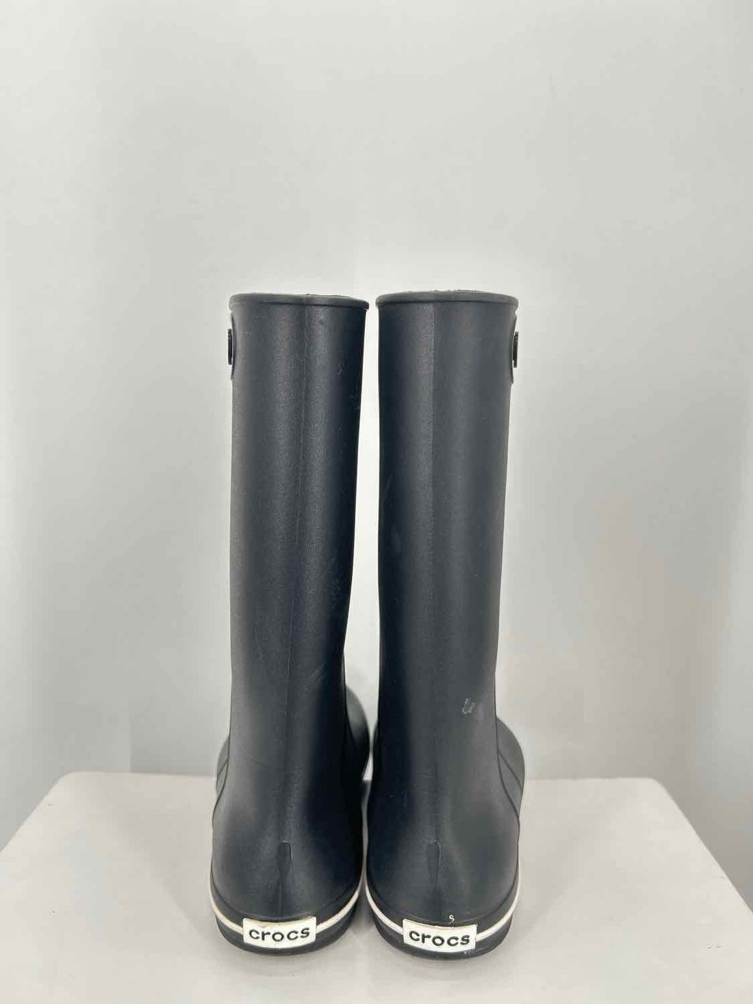 Crocs Women Size 8 Black & White Rain Boot