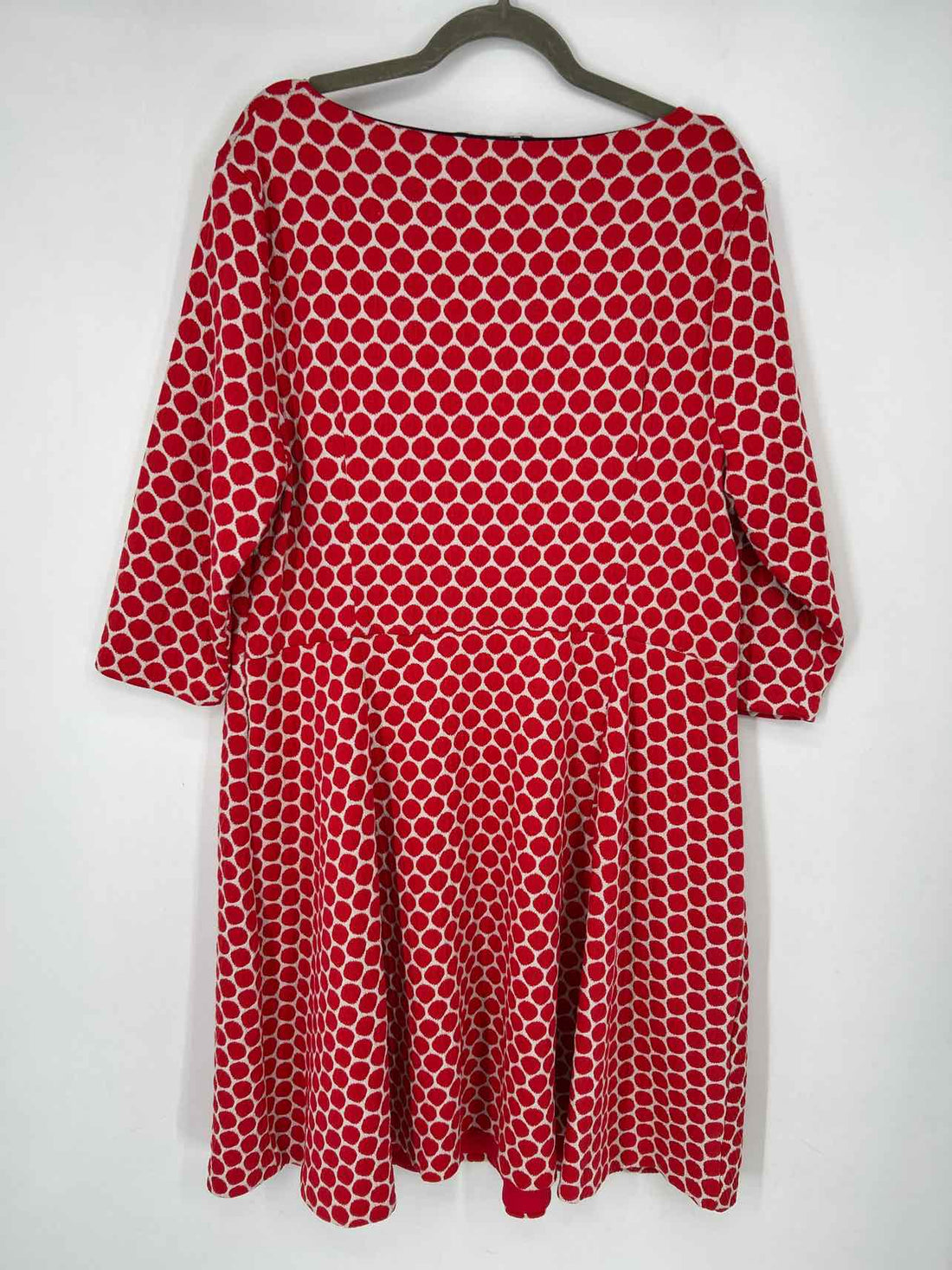 Boden Size 18 White & red polkadot Long Sleeve Dress