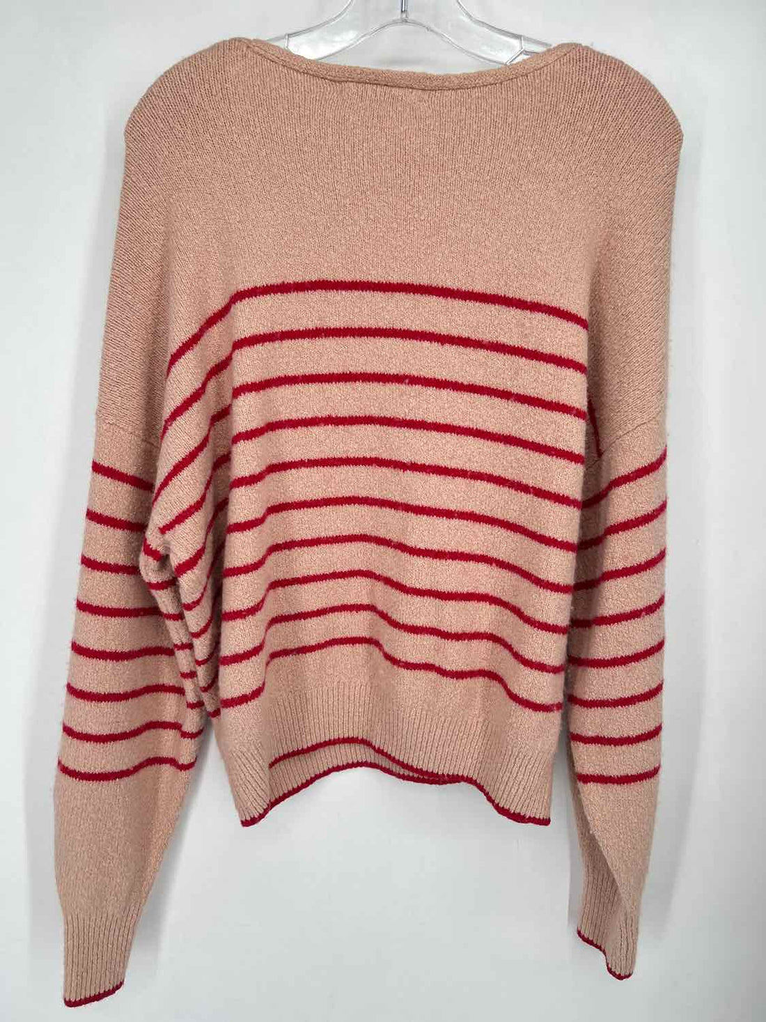 Madewell Size M Pink Stripe Sweater
