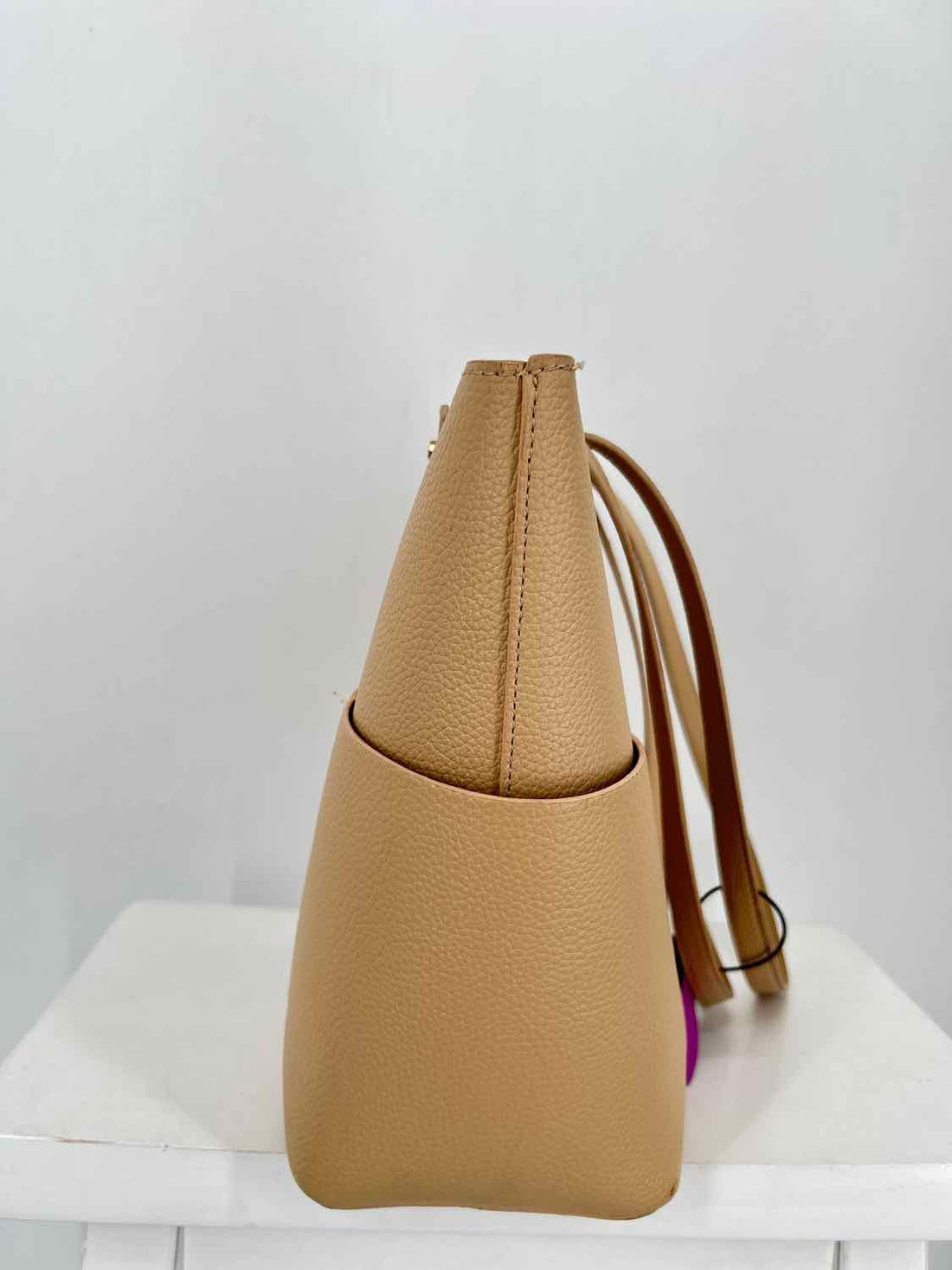 Anne Klein Beige Faux Leather Pre Owned Tote