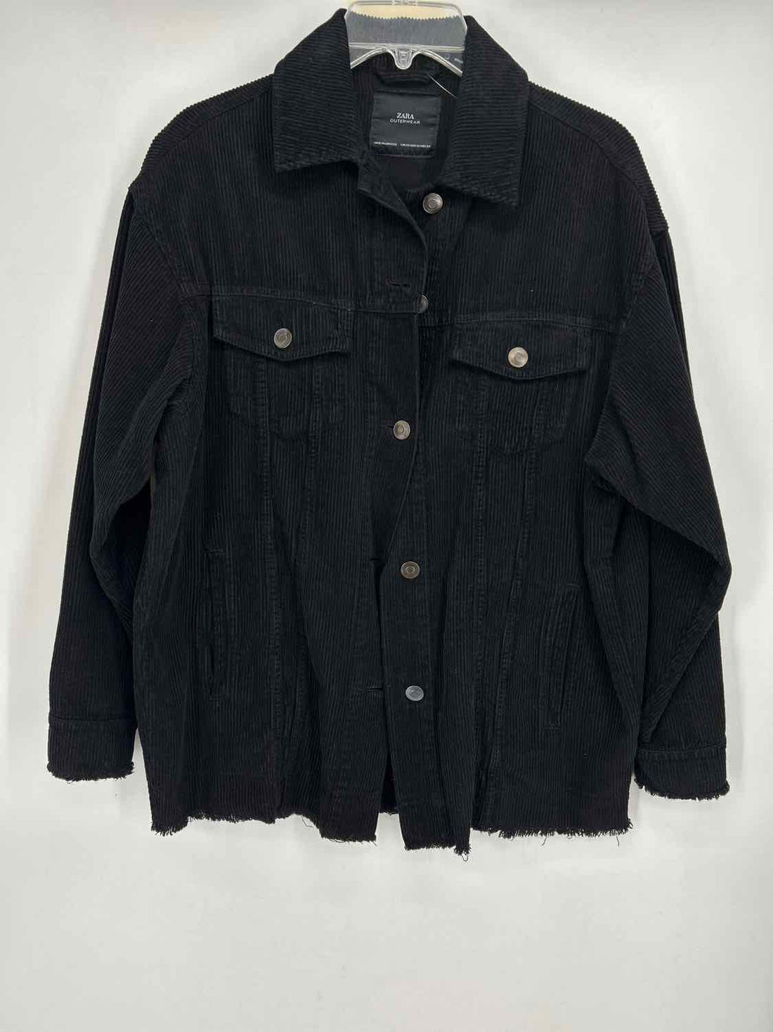 Zara Size XS Black Corduroy Shacket