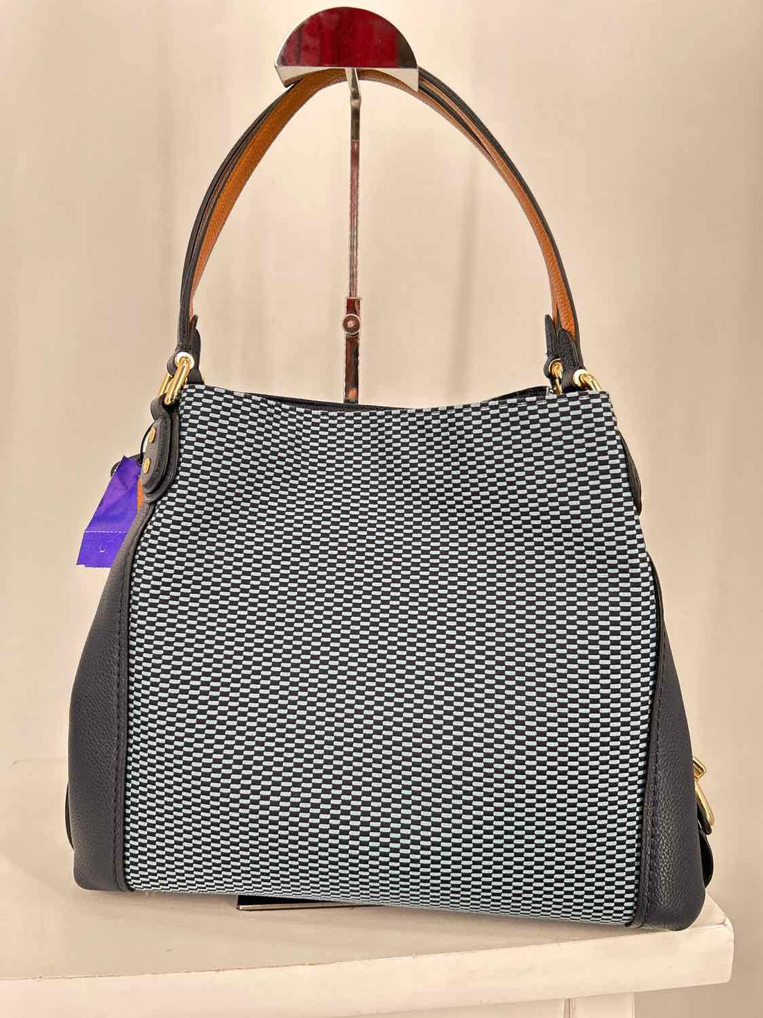 Coach Navy & Light Blue Canvas/Leather Tote