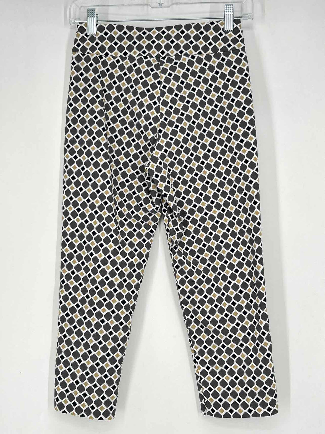 Krazy Larry Size 0 Gray & White Print Pants