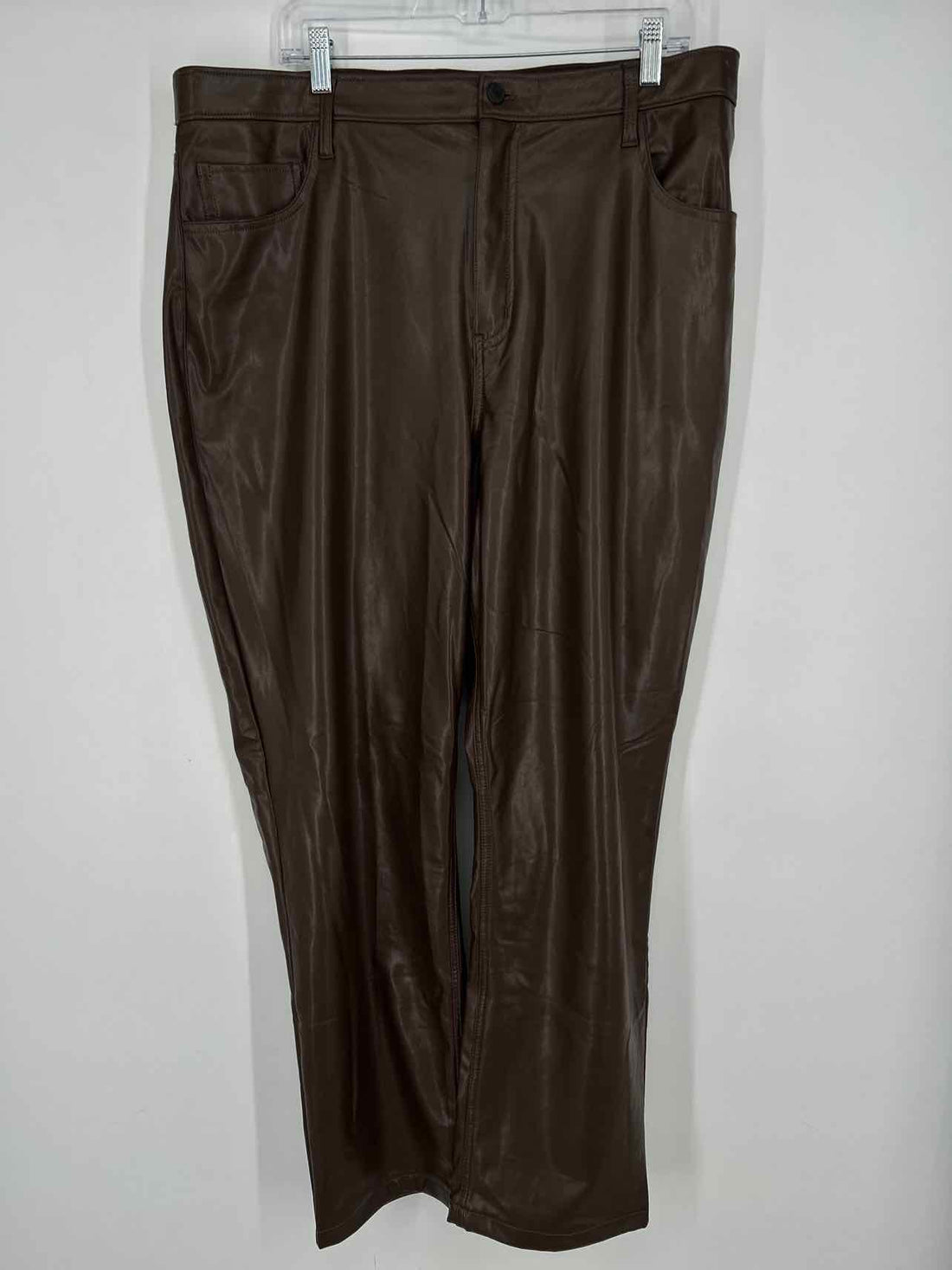 Abercrombie & Fitch Size 18 Dark Brown Faux Leather Pants