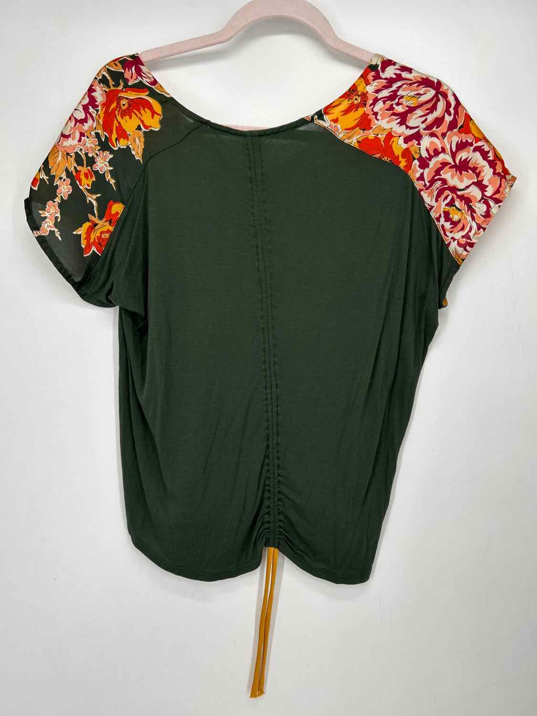 Tiny Size S Green & Yellow Print Short Sleeve