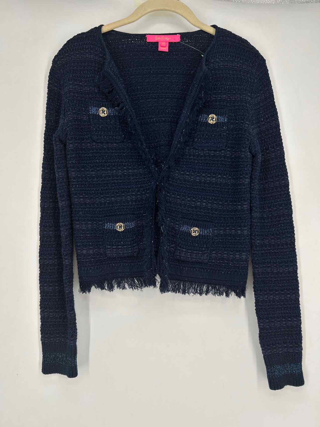 Lilly Pulitzer XXS Navy Shimmer Lilly Pulitzer Cardigan
