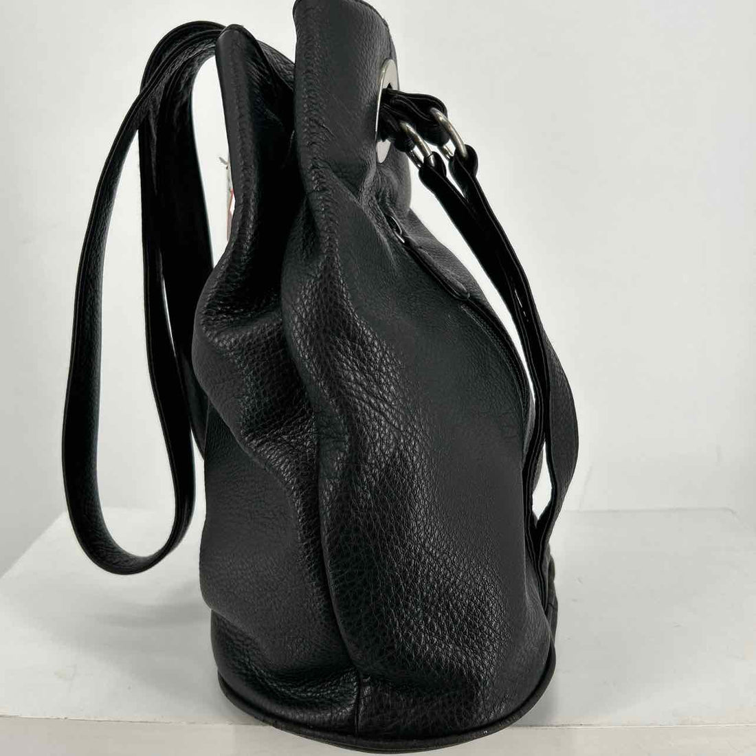 GH Bass Black Leather Pre Owned Backpack