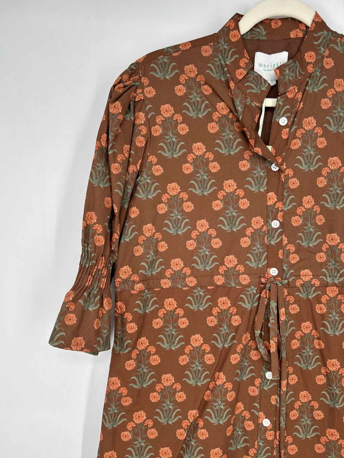 Marigold by Victoria Dunn S Brown & Pink Floral New Boutique Dress a