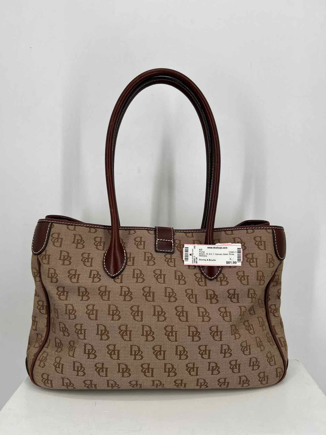Dooney & Bourke Brown Canvas Purse