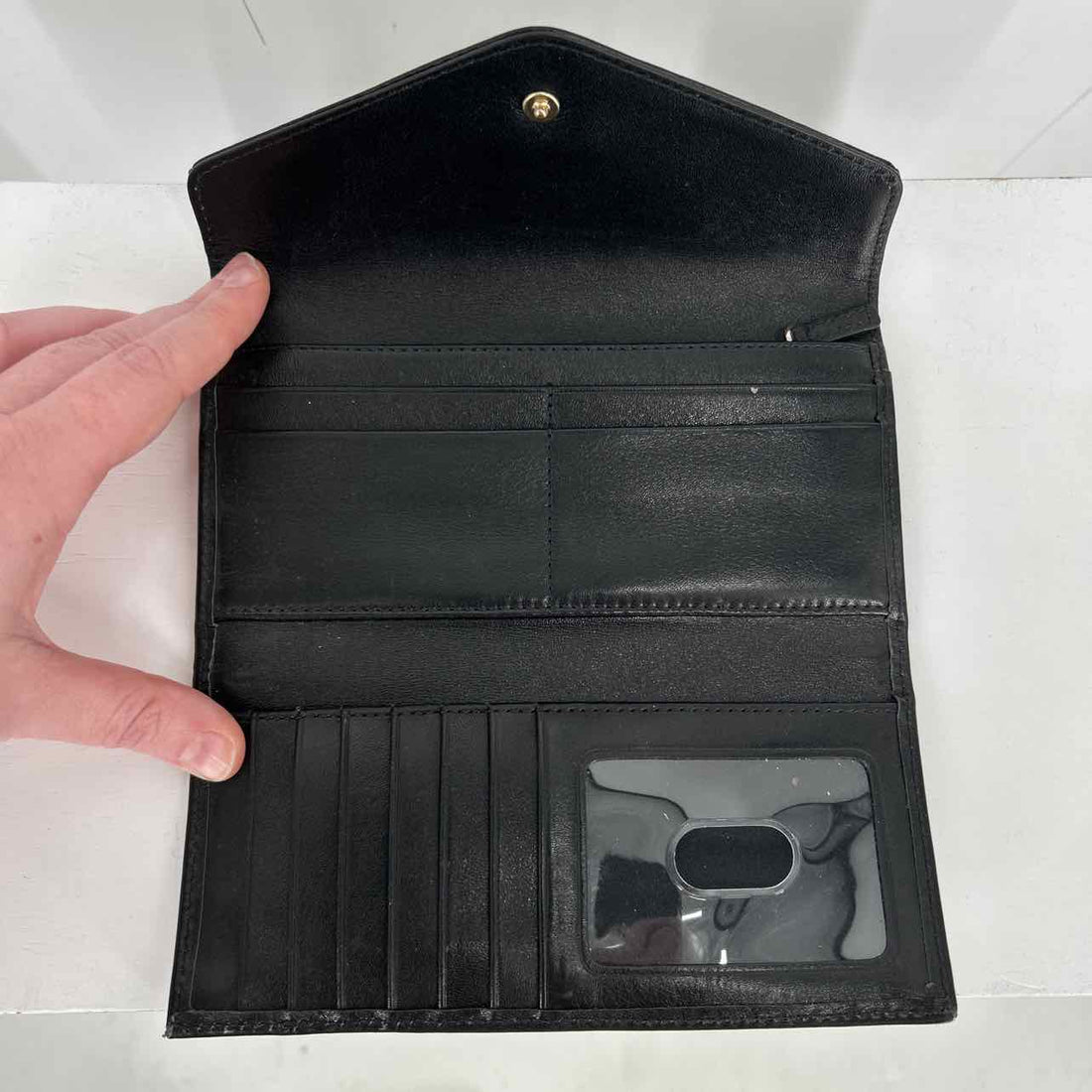 Brahmin Black & White Leather Wallet