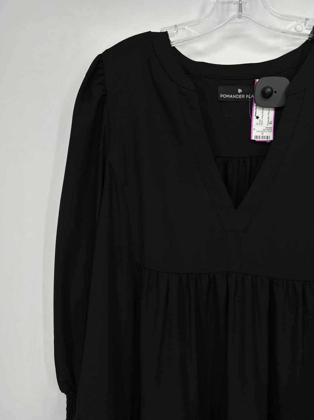 Pomander Place Size XL Black Long Sleeve Dress