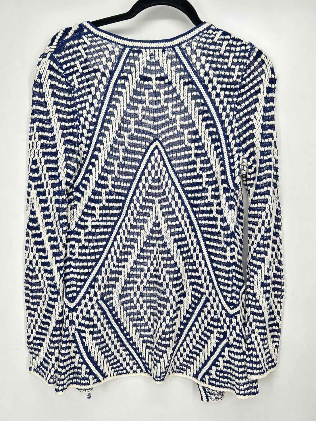 Nic+Zoe Size PM White & Blue Cardigan