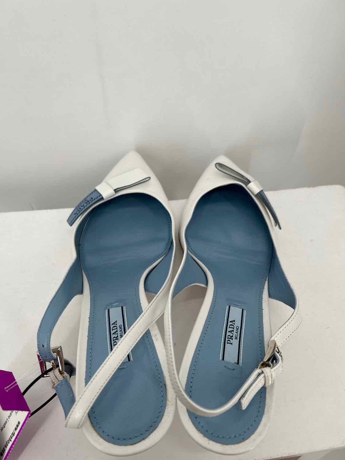 Prada Women Size 40 White Genuine Leather LUXURY