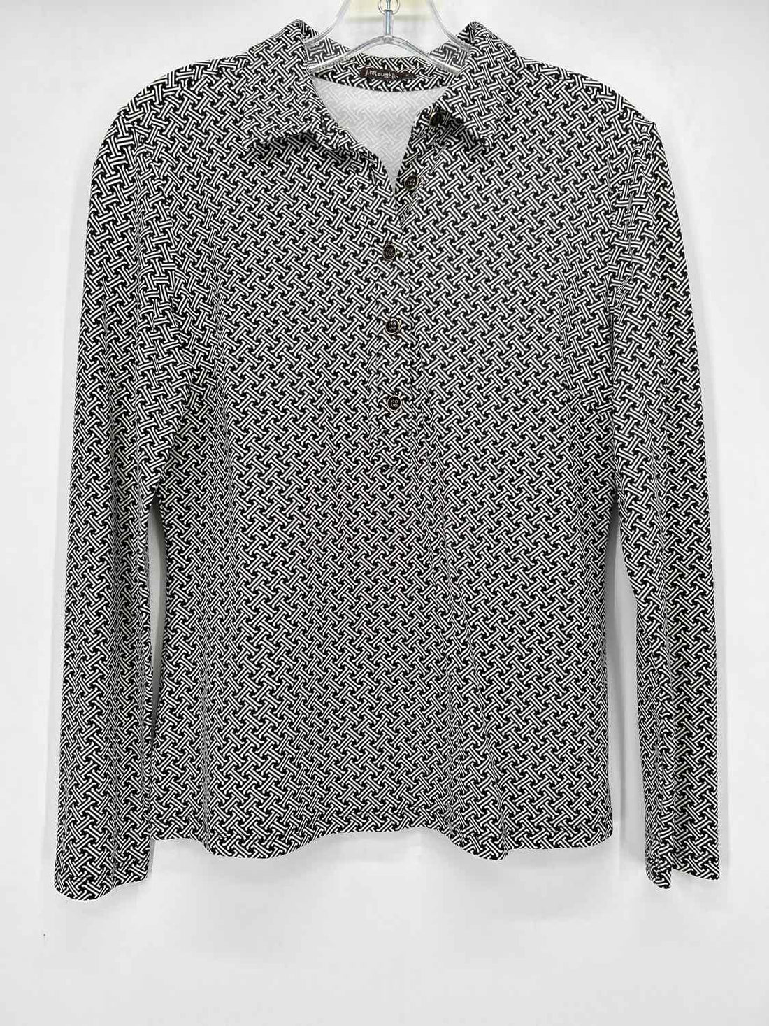 J McLaughlin Size S Black & White Print Long Sleeve