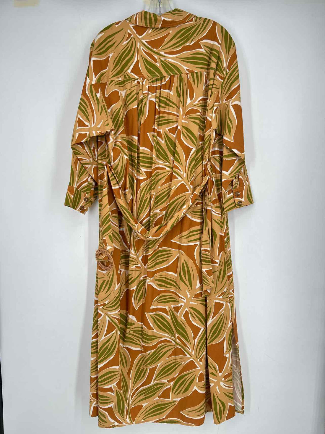 Karlie Size S Beige Print Long Sleeve Maxi