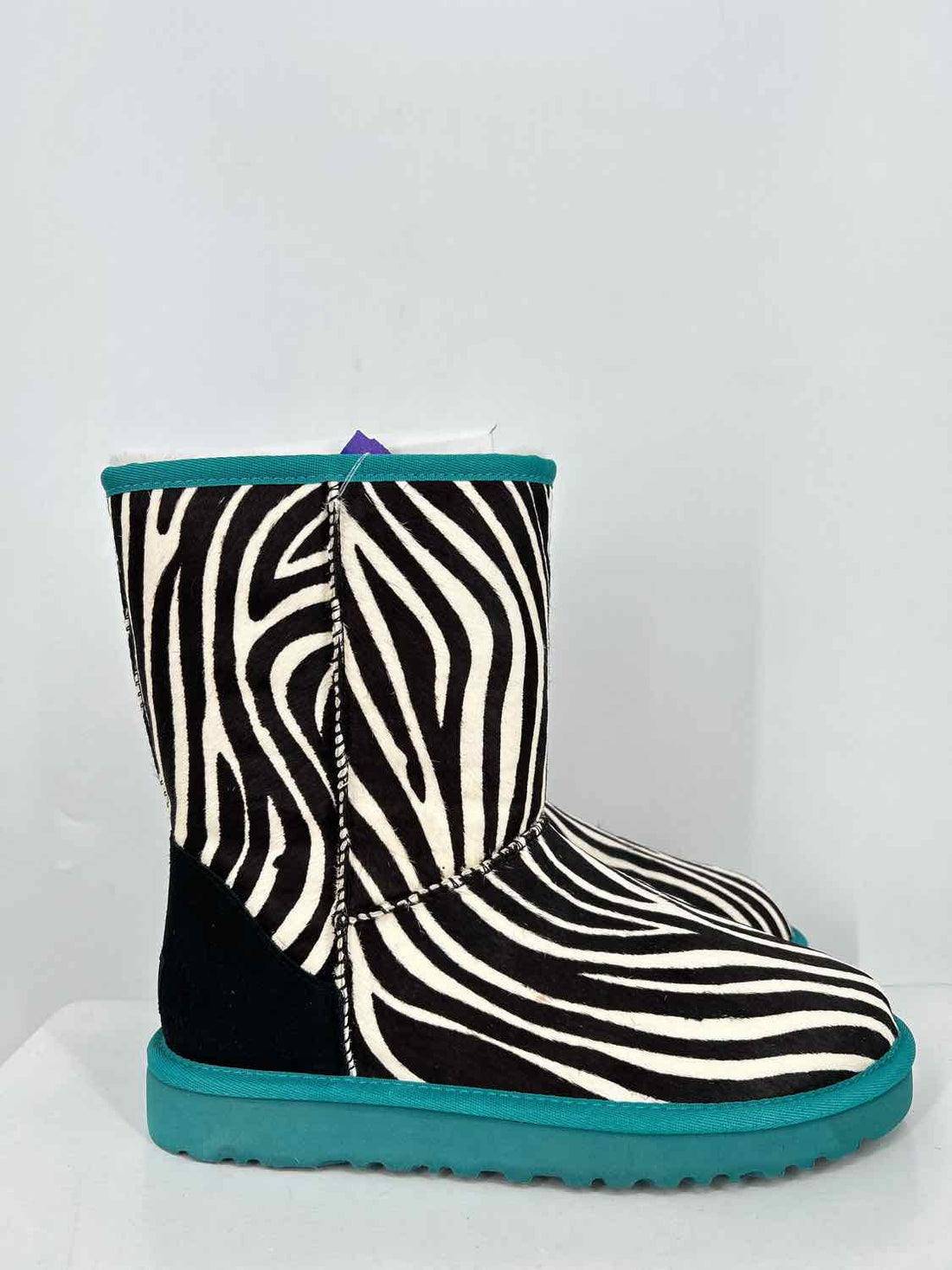 Ugg Women Size 8 Zebra Leather Mid Calf Boot