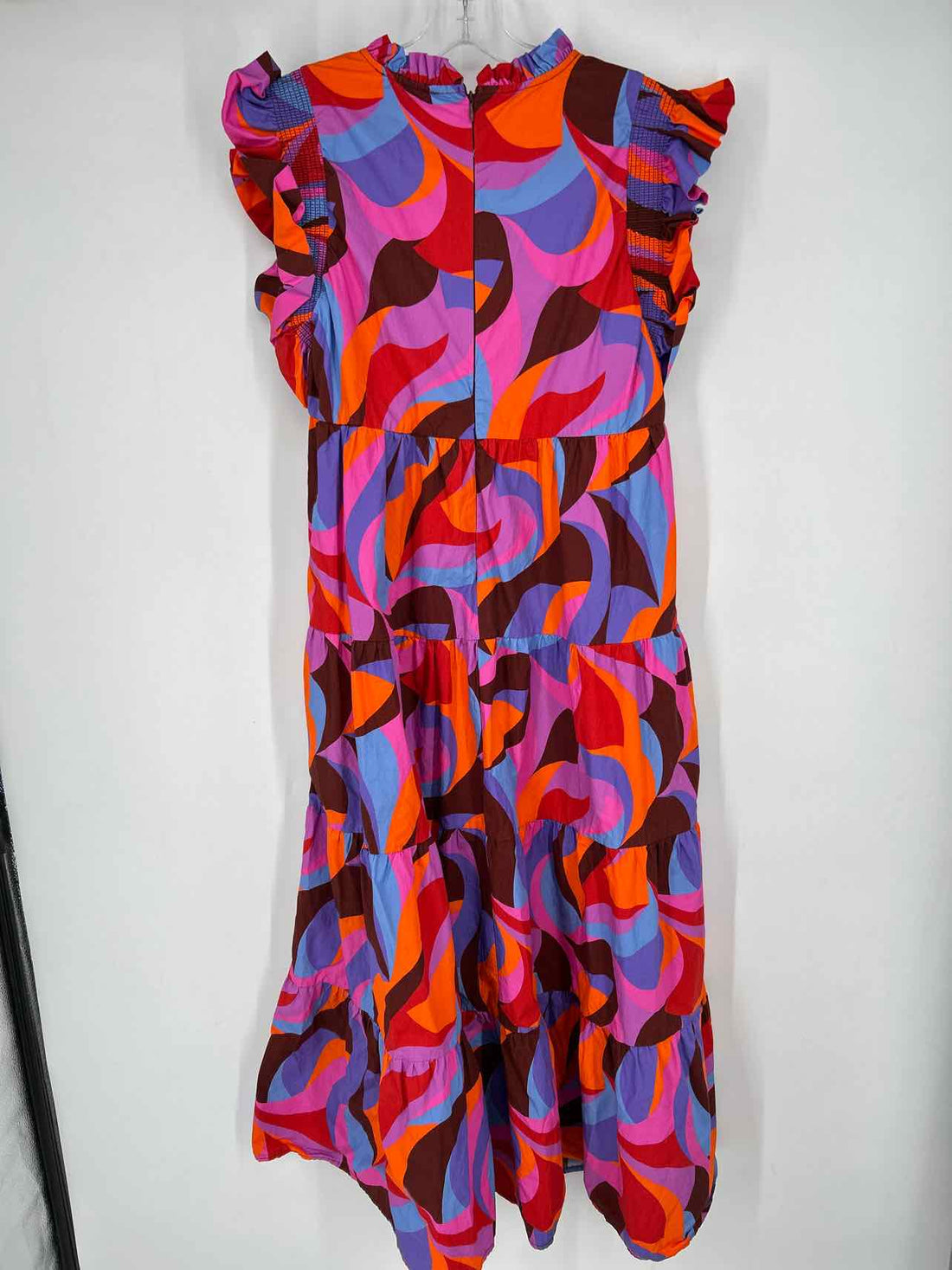 Peach Love Size L Purple Multi Short Sleeve Dress