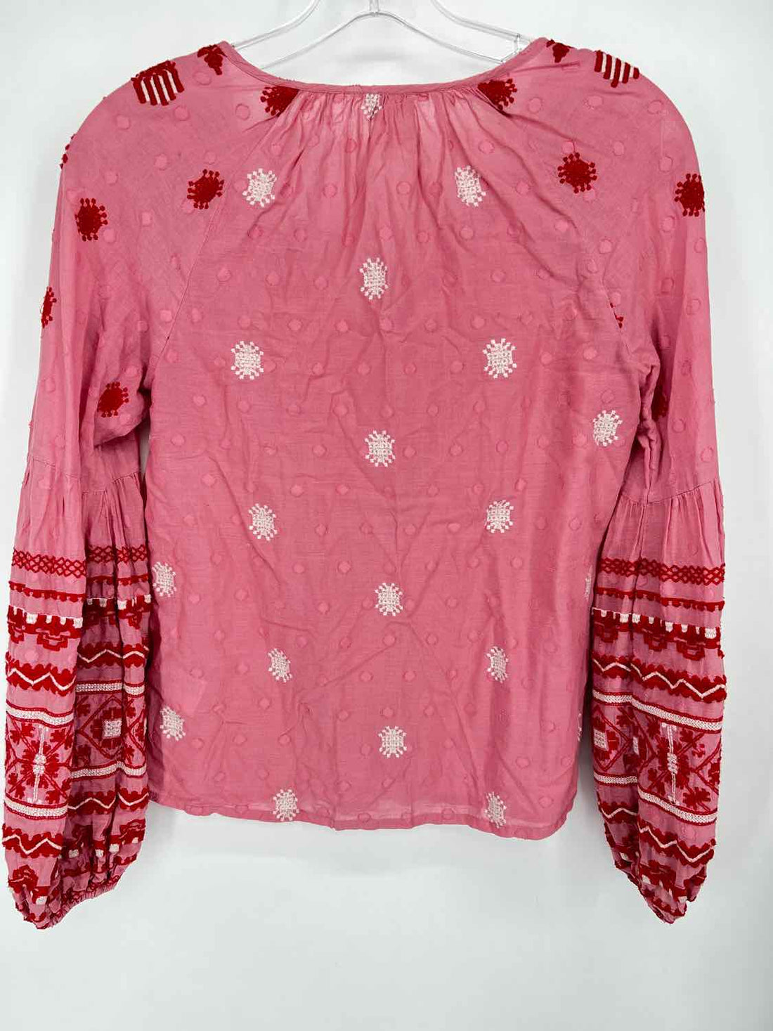Seen Worn Kept Size 2 Pink & Red Embroidered Long Sleeve