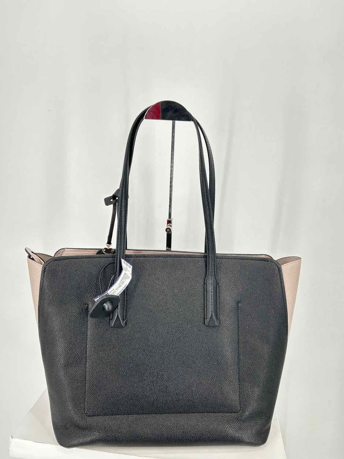 Kate Spade Black & Light Gray Pebbled Leather Tote