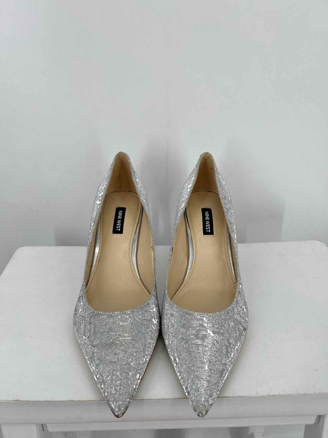 Nine West Women Size 9 Silver Heels