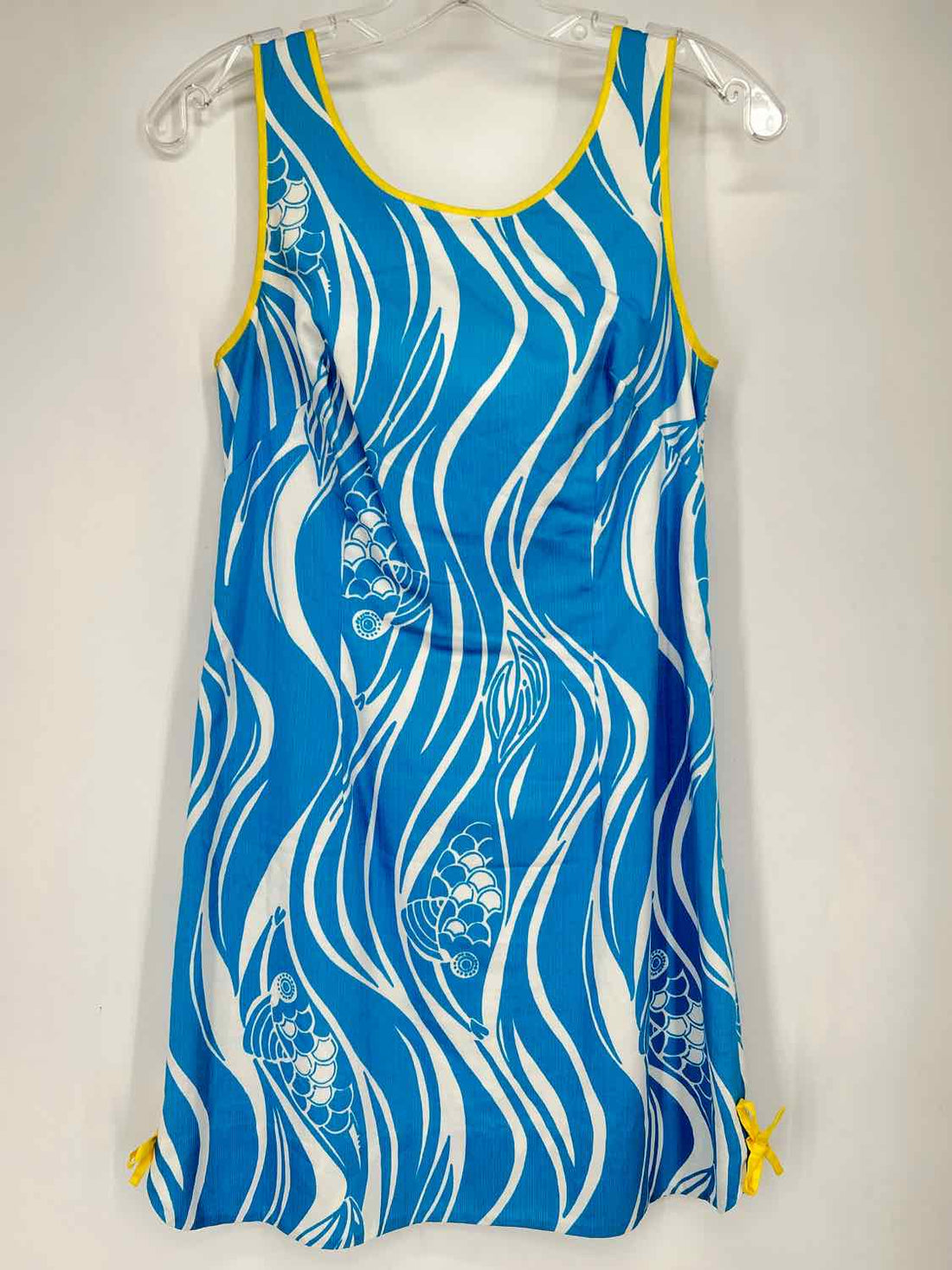 Lilly Pulitzer 2 White & Blue Print Sleeveless Lilly Pulitzer Dress
