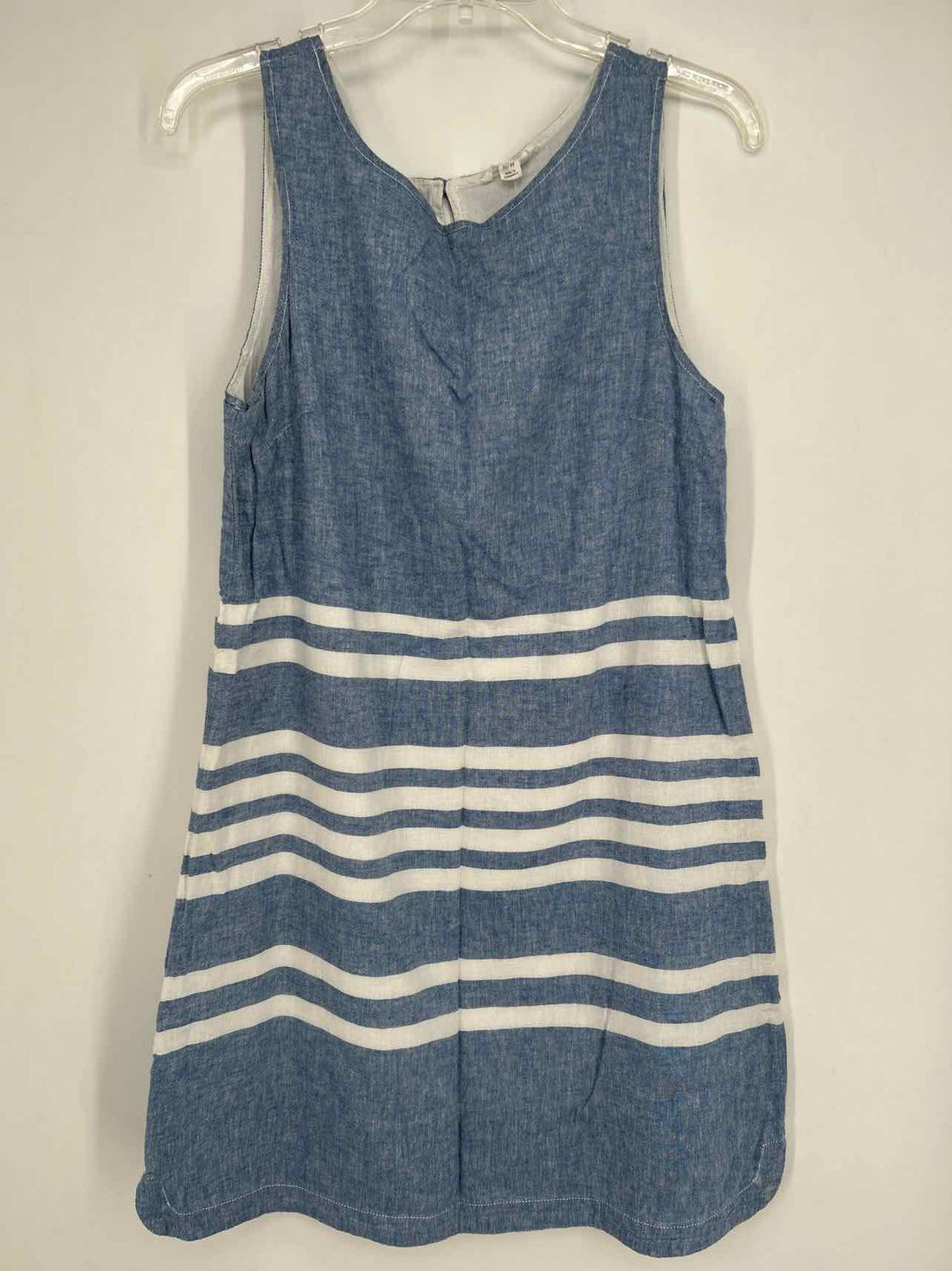 Beach Lunch Lounge Size M Blue & White Striped Sleeveless Dress