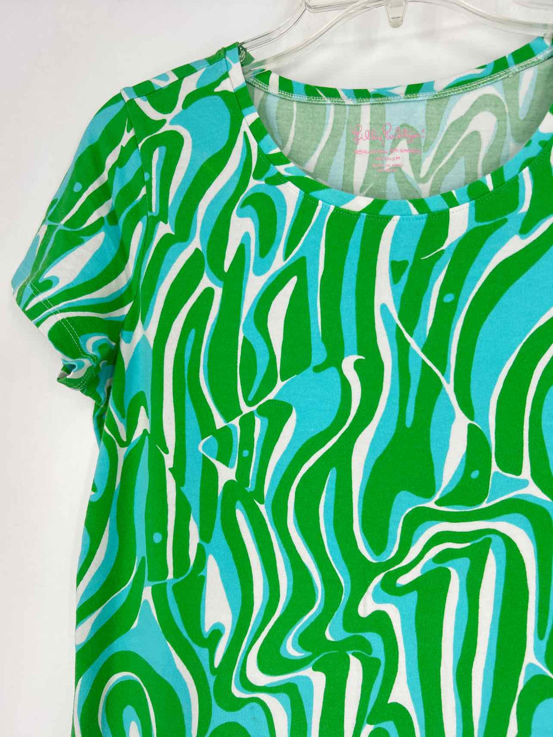 Lilly Pulitzer M Green Blue & White Lilly Pulitzer Top