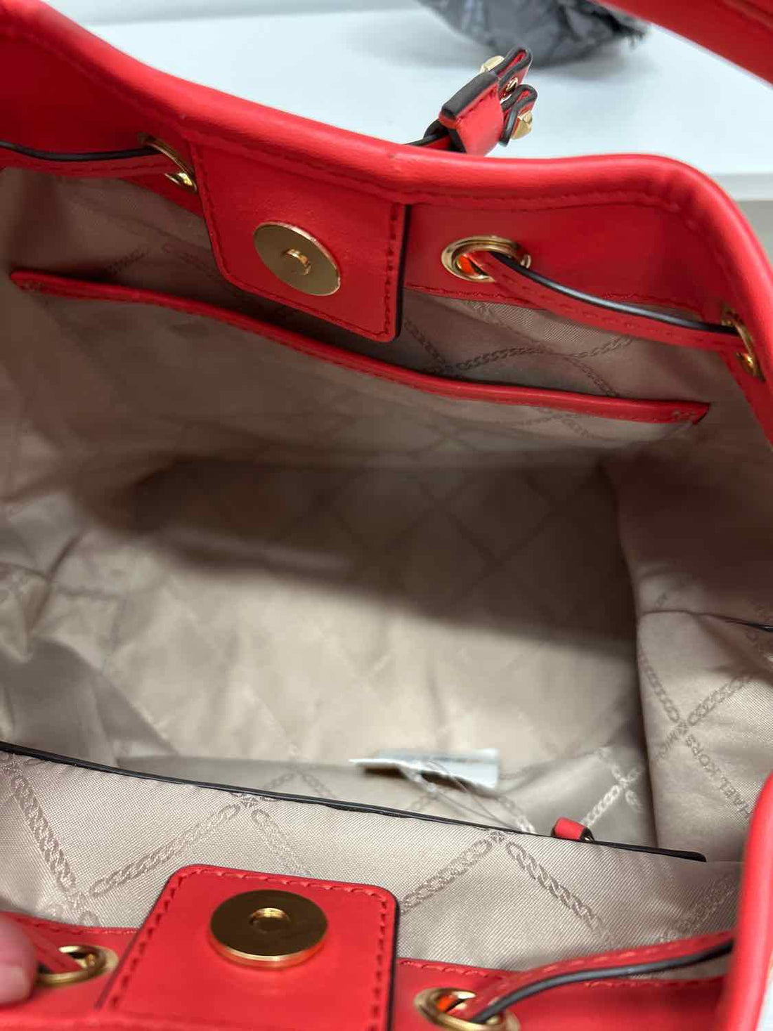Michael Kors Coral & Cream Canvas/Leather NWT Purse