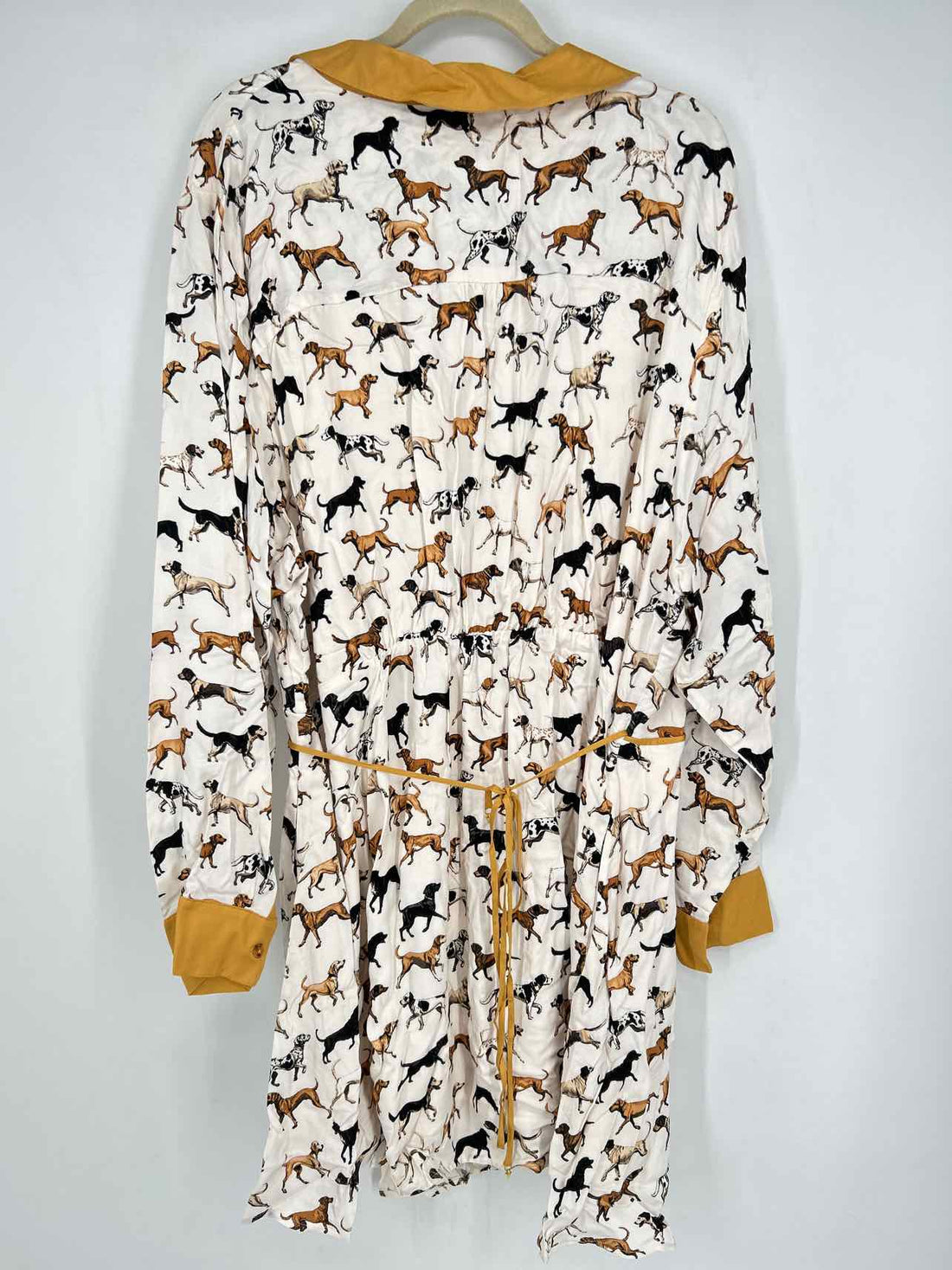 Maeve Size 3X White Print Long Sleeve Dress