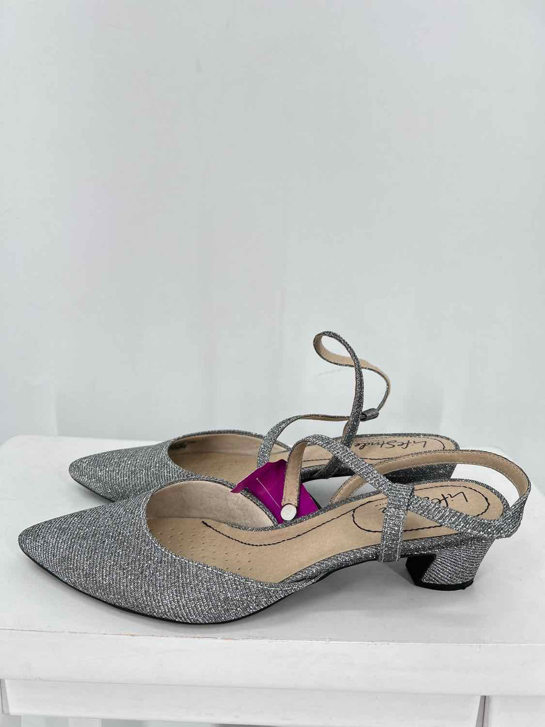 Lifestride Women Size 9 Silver Sling Back