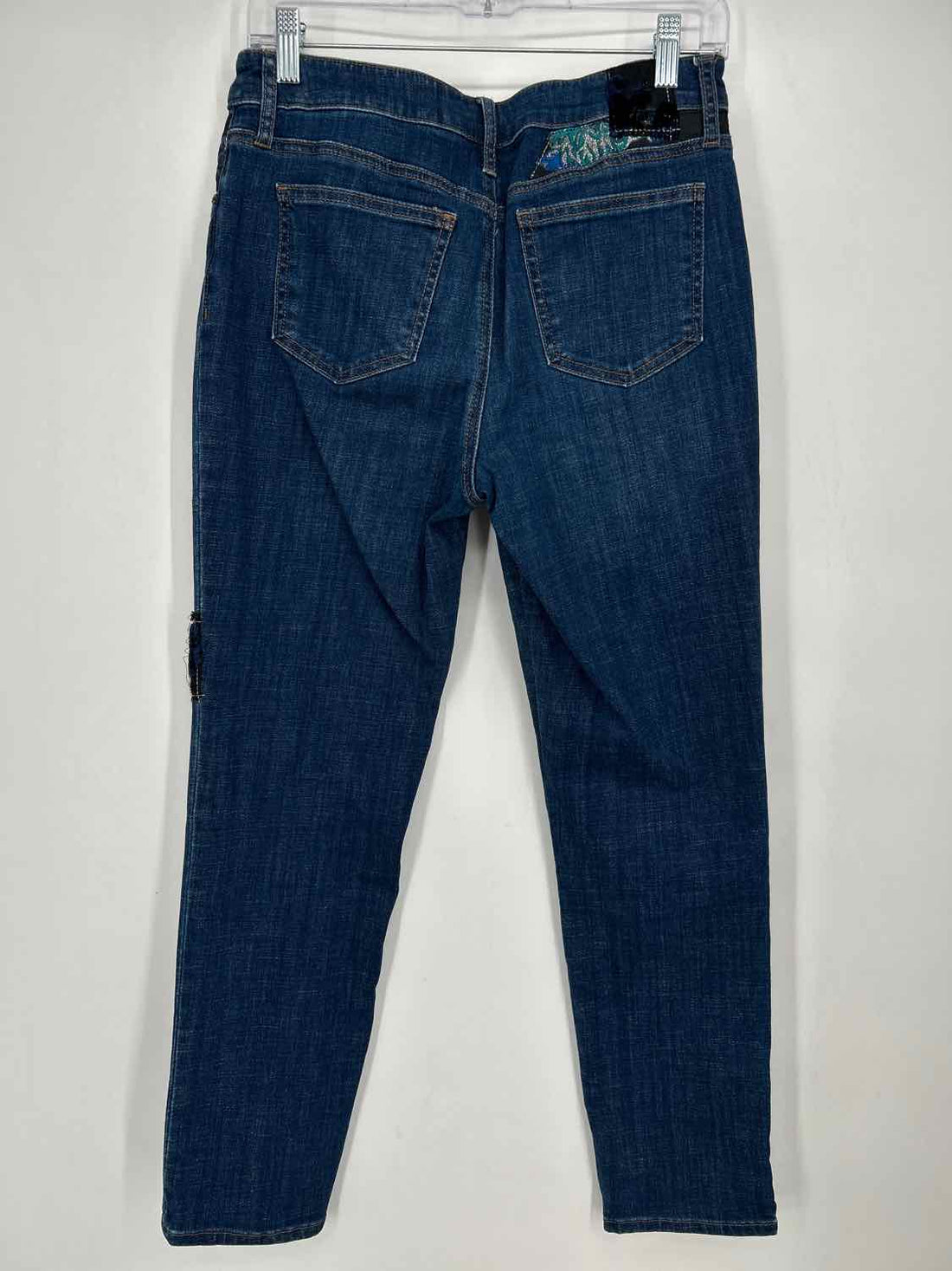 Chicos Size 0 (4) Dark Wash Patchwork Jeans