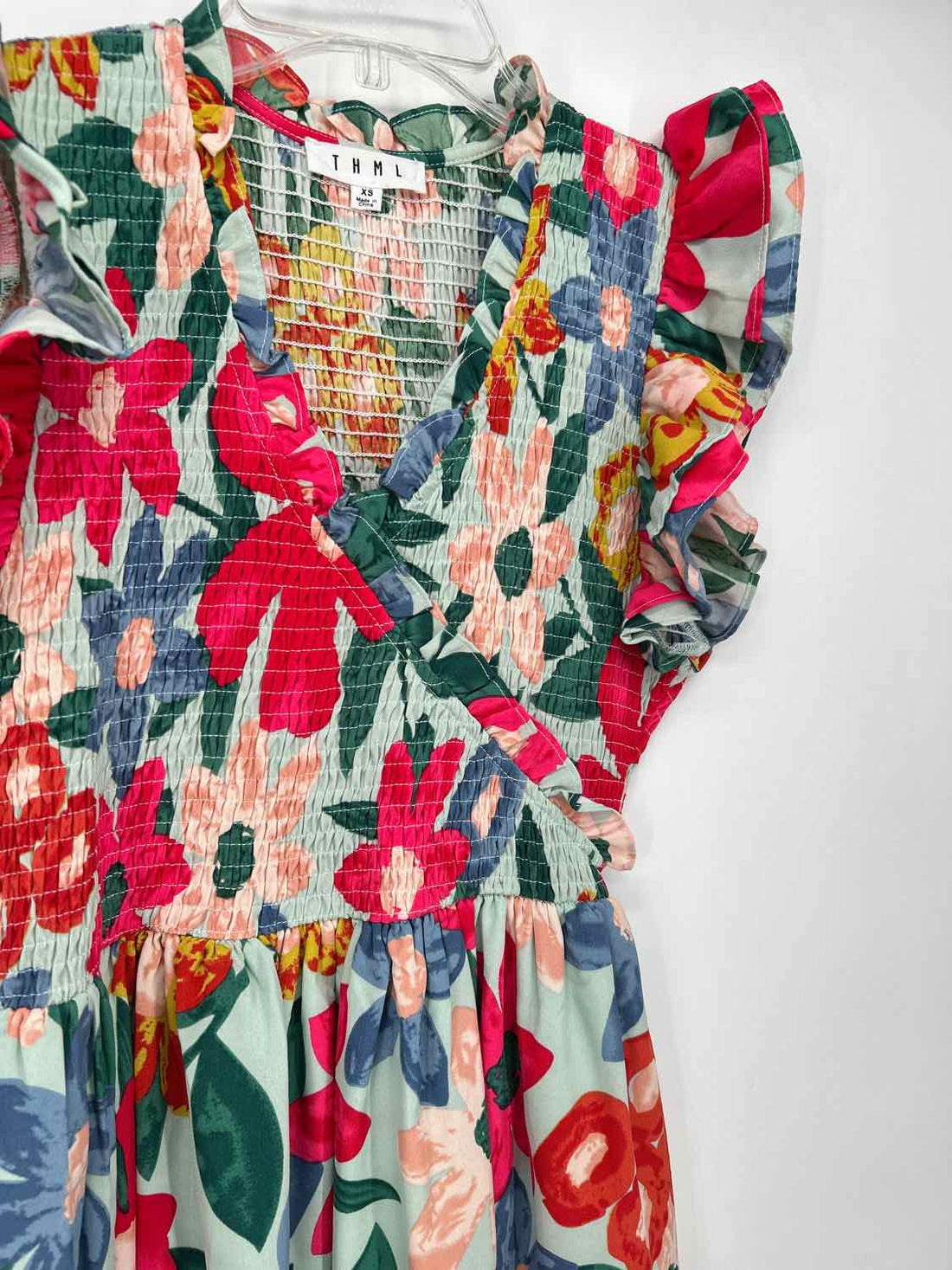 THML Size XS Mint Floral Dress