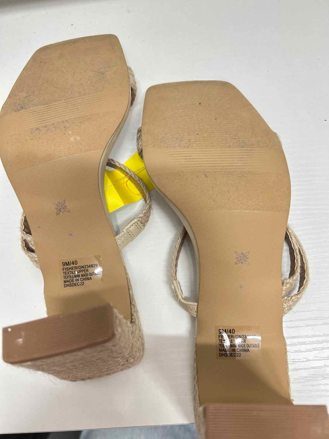 BCBGeneration Women Size 9 Natural Braided Rope Heels