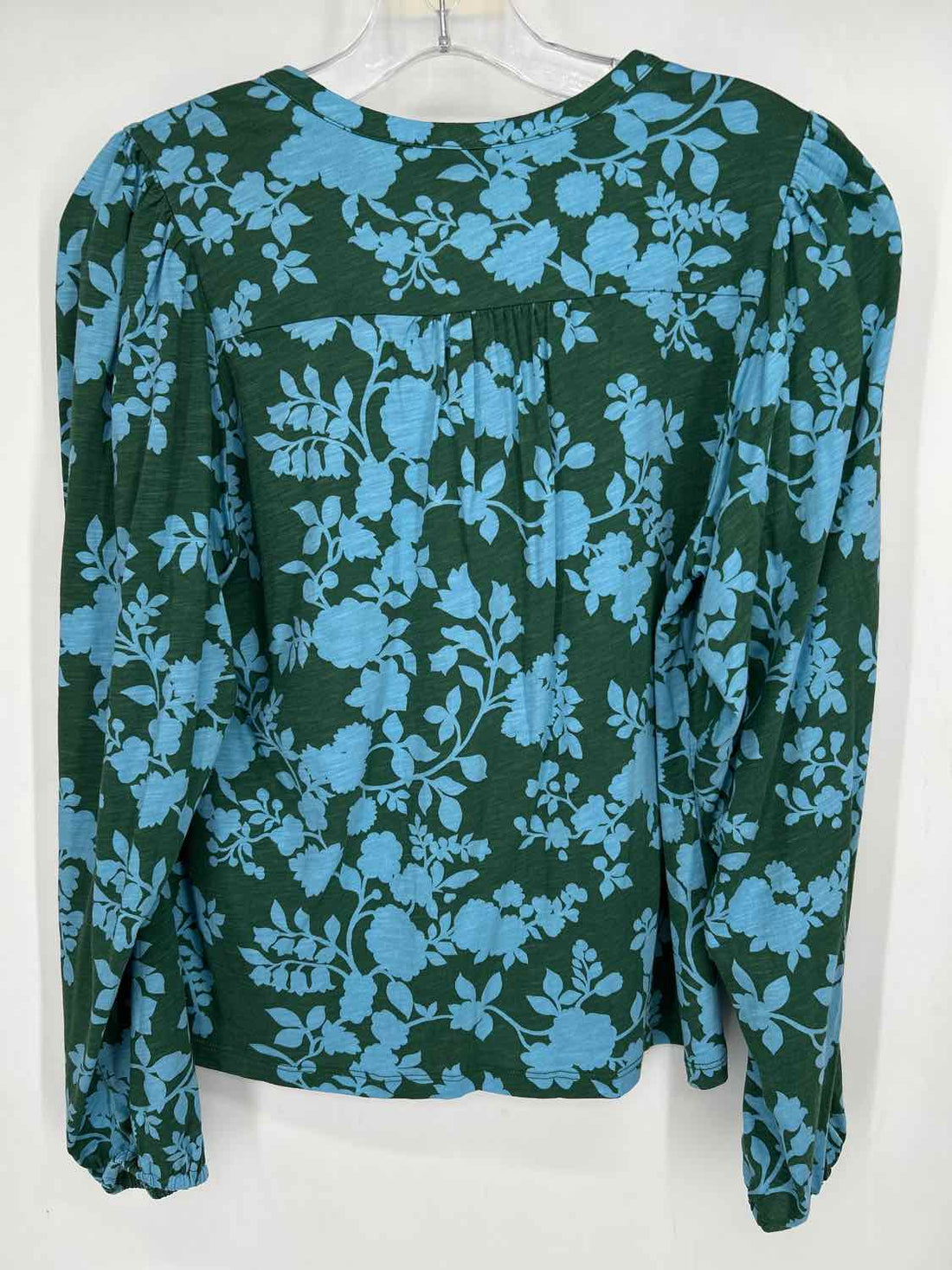 Boden Size 6 Green & Blue Print Pre Owned Long Sleeve