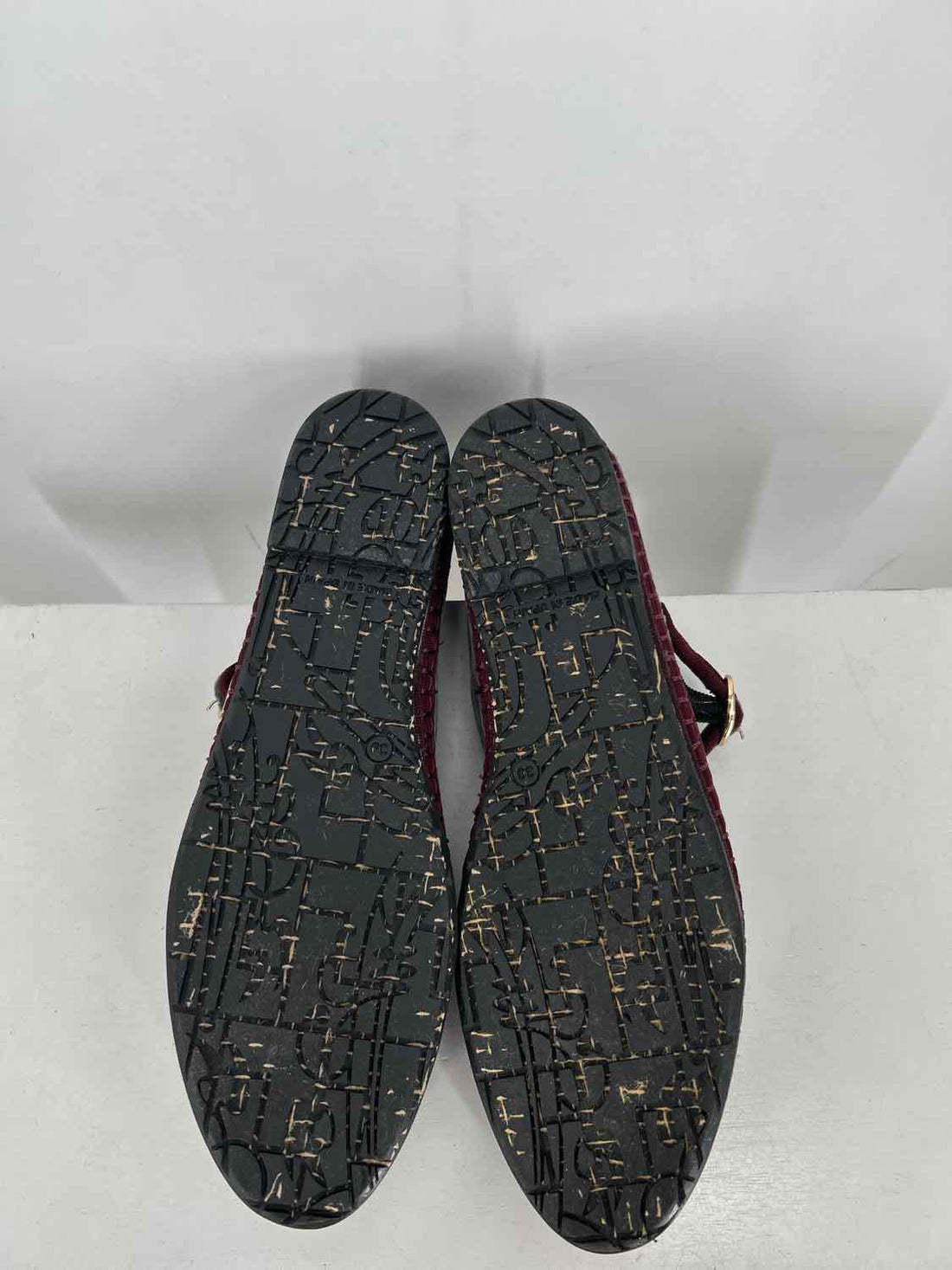 Flabelus Women Size 39 Navy & Burgandy Velvet Flats