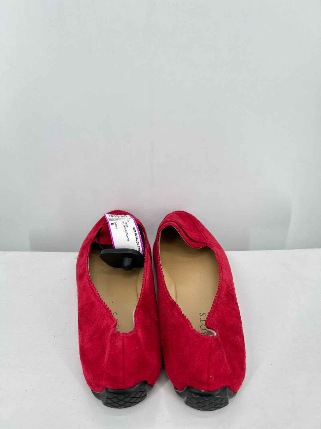 Talbots Women Size 8 Red Genuine Suede Loafers