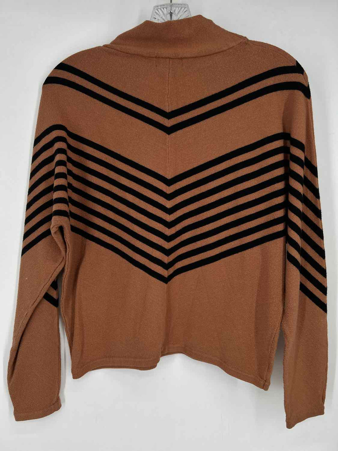 T Tahari Size S Brown & Black Striped Sweater